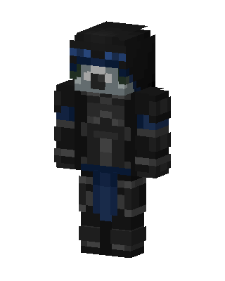 Blue Visor Knight skin, 3D preview