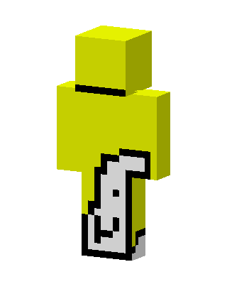 Yellow Cat Tail skin, 3D preview