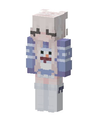 Snowman Sweater Girl skin, 3D preview