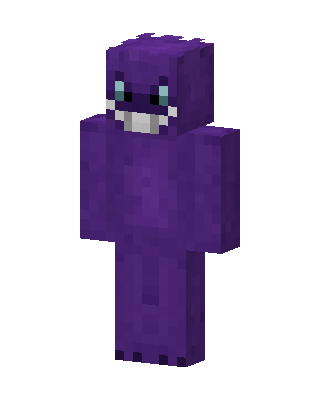 Purple Grinning Monster skin, 3D preview