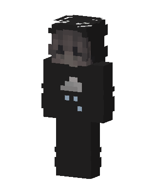 Black Villain Minecraft goth skin