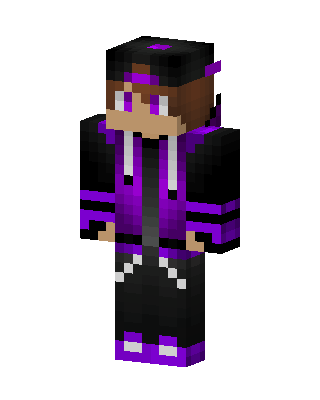 Black Emo Boy skin, 3D preview
