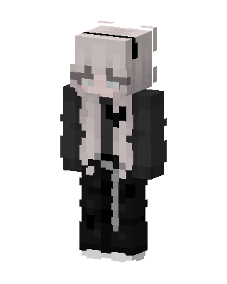 Ashen Hoodie Minecraft black skin