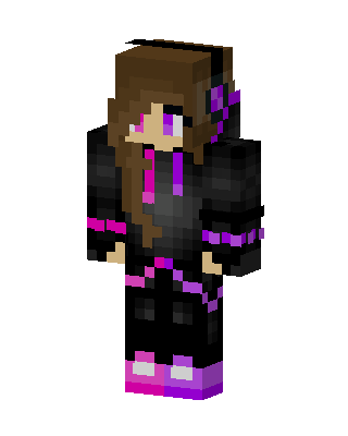 Neon Purple Gamer skin, 3D preview