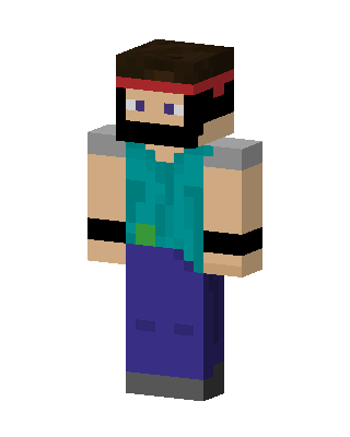 Headband Steve skin, 3D preview