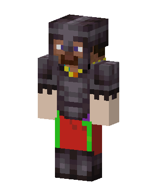 Netherite Warrior skin, 3D preview