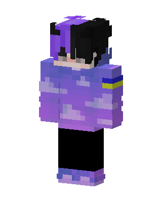 Purple E-Girl Minecraft e-girl skin