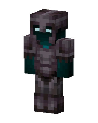 Netherite Warden skin, 3D preview