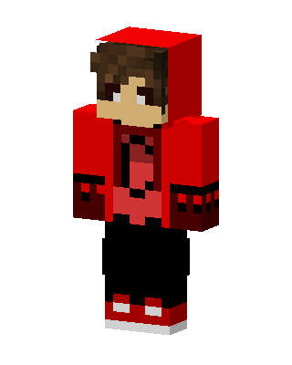 Red Hoodie Boy Minecraft skin
