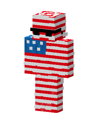 American Flag skin, 3D preview