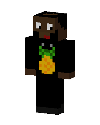 Pineapple Hoodie skin, 3D preview