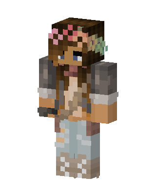 Boho Flower Girl skin, 3D preview