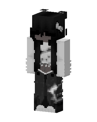 Black Anime Girl skin, 3D preview