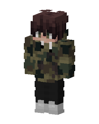 Camo Hoodie Boy skin, 3D preview