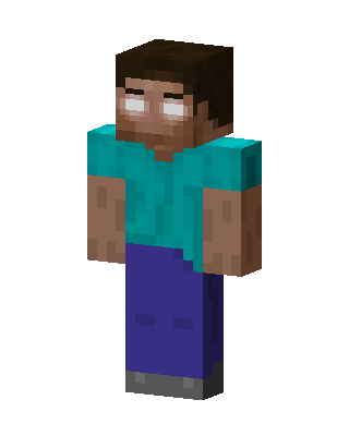 Herobrine skin, 3D preview