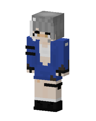 Blue Anime Girl Minecraft blue skin