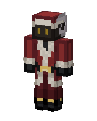 Red Holiday Boy skin, 3D preview