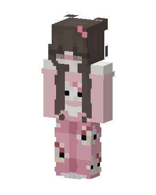 Pink Kitty Pajamas Minecraft pink skin