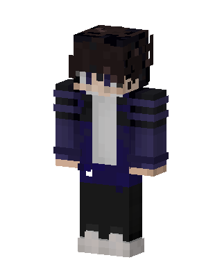 Blue Student Boy skin, 3D preview