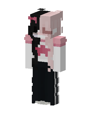Black Dress Girl skin, 3D preview