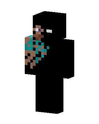 Shattered Steve skin, 3D preview