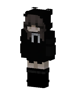 Bear Hoodie Girl skin, 3D preview