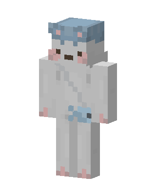 White Cutie Girl Minecraft Christmas skin
