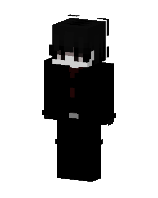 Black Villain Boy skin, 3D preview