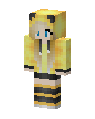Gold Anime Girl Minecraft skin