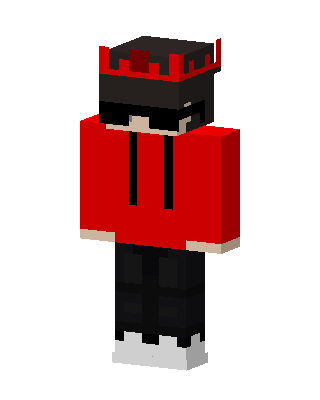 Crowned Red Hoodie Minecraft skin