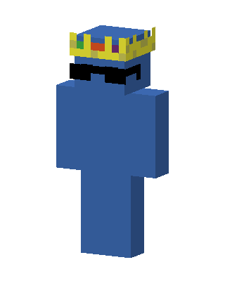 Blue Rainbow Friends skin, 3D preview