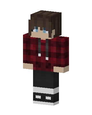 Red Gamer Boy skin, 3D preview