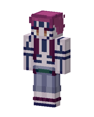 Magenta Haori skin, 3D preview