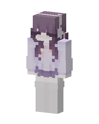 Lavender Hoodie Girl skin, 3D preview
