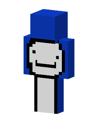 Blue Smiley skin, 3D preview
