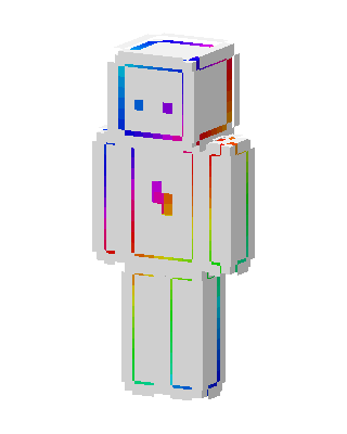 Rainbow Robot skin, 3D preview