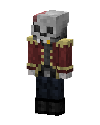 Skeleton Captain skin, 3D preview