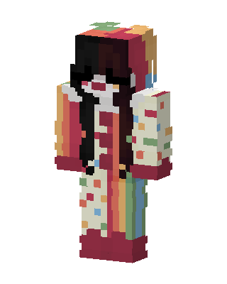 Rainbow Clown skin, 3D preview