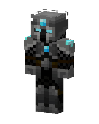 Gray Glowing Knight Boy Minecraft skin