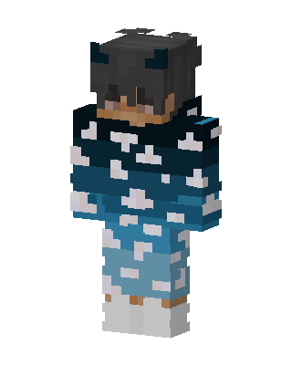 Blue Player Boy skin, 3D preview