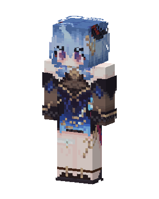 Ganyu skin, 3D preview