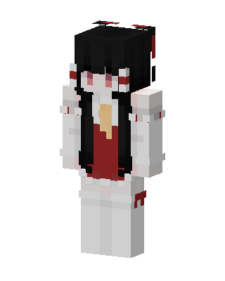Crimson Shrine Maiden Minecraft skin