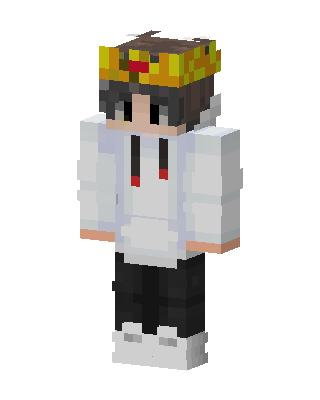 White Crowned Player Boy skin, 3D preview