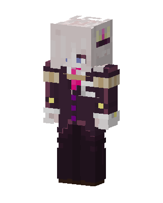 Purple Villain Girl skin, 3D preview