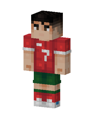 Red Jersey Footballer Minecraft skin