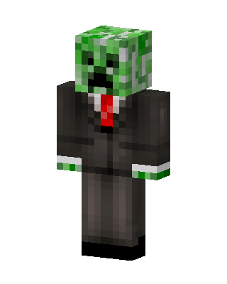 Creeper In Suit skin, 3D preview