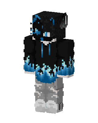 Black Headphone Hoodie skin, 3D preview