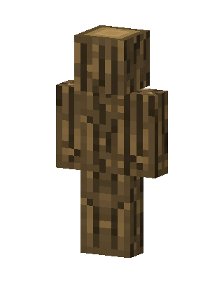 Oak Log skin, 3D preview