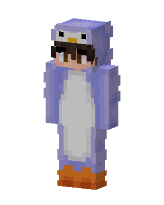 Penguin Onesie skin, 3D preview