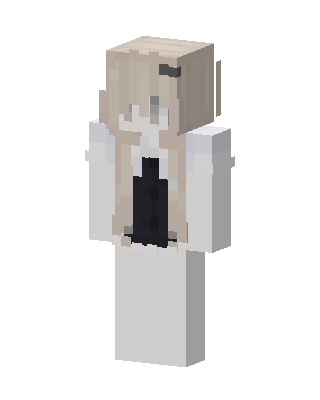 Cream Bow Girl skin, 3D preview